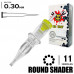 11RS/0,30 MM - ROUND SHADER "BIG-WASP" (MATTE TRANSPARENT) 11RS/0,30 MM - ROUND SHADER "BIG-WASP" (MATTE TRANSPARENT)