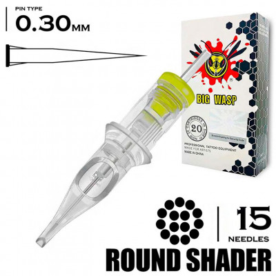 15RS/0,30 MM - ROUND SHADER "BIG-WASP" (MATTE TRANSPARENT)