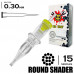 15RS/0,30 MM - ROUND SHADER "BIG-WASP" (MATTE TRANSPARENT) 15RS/0,30 MM - ROUND SHADER "BIG-WASP" (MATTE TRANSPARENT)