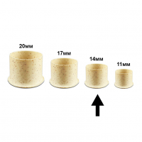 Колпачки с плоским основанием BRONC Biodegradable Ink Caps 14 мм (100 шт.)