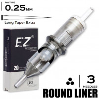 3 RLT/0.25 - Round Liner BugPin Extra Long Taper "Ez Revolution"
