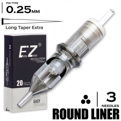 3 RLT/0.25 - Round Liner BugPin Extra Long Taper "Ez Revolution"