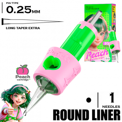 1 RLLT-X/0.25 - Round Liner Long Taper Extra - PEACH