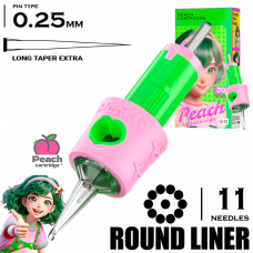 11 RLLT-X/0.25 - Round Liner Long Taper Extra - PEACH
