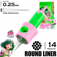 14 RLLT-X/0.25 - Round Liner Long Taper Extra - PEACH