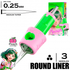3 RLMT/0.25 - Round Liner Medium Taper - PEACH 3 RLMT/0.25 - Round Liner Medium Taper - PEACH