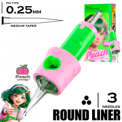 3 RLMT/0.25 - Round Liner Medium Taper - PEACH