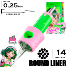 14 RLMT/0.25 - Round Liner Medium Taper - PEACH 14 RLMT/0.25 - Round Liner Medium Taper - PEACH