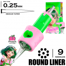 9 RLMT/0.25 - Round Liner Medium Taper - PEACH 9 RLMT/0.25 - Round Liner Medium Taper - PEACH