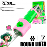 7 RLLT-X/0.25 - Round Liner Long Taper Extra - PEACH