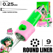 9 RLLT-X/0.25 - Round Liner Long Taper Extra - PEACH