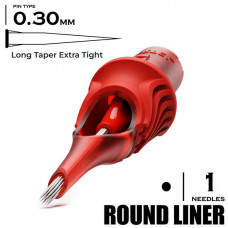 1 LLT-ET / 0,30MM - ROUND LINER LONG TAPER EXTRA TIGHT - CARTEL