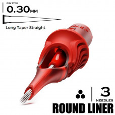 3 LLT-S / 0,30MM - ROUND LINER LONG TAPER STRAIGHT - CARTEL