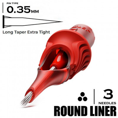 3 LLT-ET / 0,35MM - ROUND LINER LONG TAPER EXTRA TIGHT - CARTEL