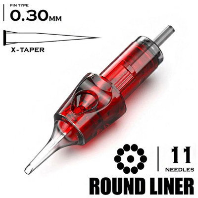 11 RLT / 0,30mm - Round Liner Super Tight X-Taper "CNC"