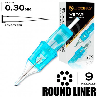 9 RLLT/0,30mm - Round Liner Long Taper "JCONLY VETAR"