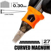 27 CMLT/0.30 Curved Magnum Long Taper - "INKin EZ tattoo"