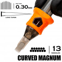 13 CMLT/0.30 Curved Magnum Long Taper - "INKin EZ tattoo"