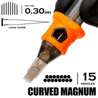15 CMLT/0.30 Curved Magnum Long Taper - "INKin EZ tattoo"