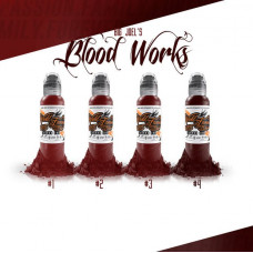 BIG JOEL'S BLOOD WORKS COLOR SET - "WORLD FAMOUS" (США 4 ШТ ПО 1OZ - 30 МЛ)