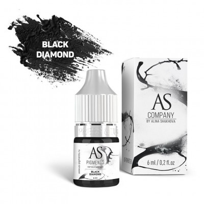 Пигмент для век Black diamond (Глубокий черный) AS-Company, 6мл
