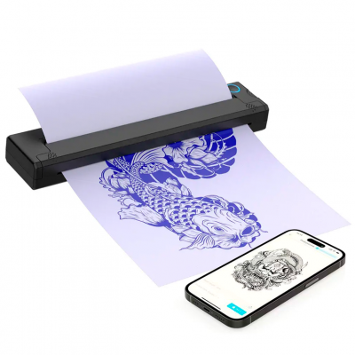 Термокопировальный беспроводной принтер NEWYES LD-0801 Wireless Tattoo Printer Black