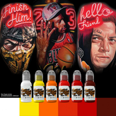 Melek Tastekin Red Neon Effect Series Set - "World Famous" (США 6 шт по 1 OZ - 30 мл)