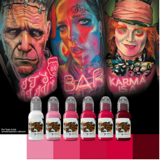 Melek Tastekin Pink Neon Effect Series Set - "World Famous" (США 6 шт по 1 OZ - 30 мл)