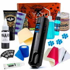 Тату набор c беспроводной машинкой Tattoo Kit - Skinner PRO Black