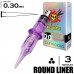 3RL/0,30 MM - ROUND LINER (BIG-WASP PRESTIGE PURPLE)