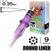 9RL/0,35 MM - ROUND LINER (BIG-WASP PRESTIGE PURPLE)