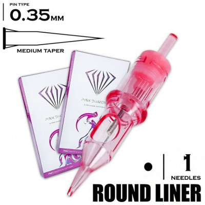 1 RLMT/0,35 MM - ROUND LINER MEDIUM TAPER "PINK DIAMOND"