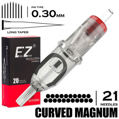 21 CMLT/0.30 - Curved Magnum Bugpin Long Taper "Ez Revolution"