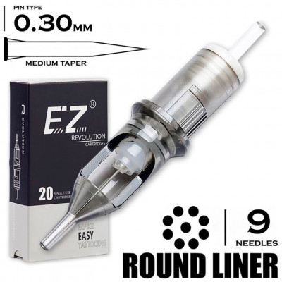 9 RLMT/0.30 - Round Liner Bugpin Medium Taper "Ez Revolution"
