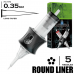 5 RLLT/0.35 - Round Liner Long Taper "DragoArt Frottage"