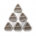 Колпачки силиконовые AVA SKULLDNA Triangle Silicone Ink Cup 2in1 Grey (80 шт.)