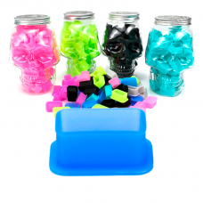 Колпачки силиконовые AVA SKULLDNA Big Magnum Silicone Ink Cup Blue (80 шт.)