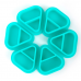 Колпачки силиконовые AVA SKULLDNA Triangle Silicone Ink Cup 2in1 Turquoise (80 шт.)