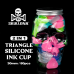 Колпачки силиконовые AVA SKULLDNA Triangle Silicone Ink Cup 2in1 Mix (80 шт.)