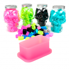 Колпачки силиконовые AVA SKULLDNA Big Magnum Silicone Ink Cup Pink (80 шт.)