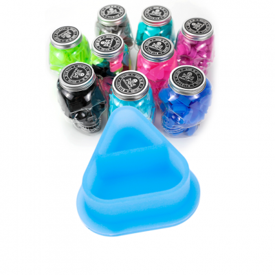 Колпачки силиконовые AVA SKULLDNA Triangle Silicone Ink Cup 2in1 Light Blue (80 шт.)