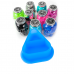 Колпачки силиконовые AVA SKULLDNA Triangle Silicone Ink Cup 2in1 Blue (80 шт.)