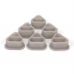 Колпачки силиконовые AVA SKULLDNA Triangle Silicone Ink Cup 2in1 Grey (80 шт.)