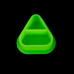Колпачки силиконовые AVA SKULLDNA Triangle Silicone Ink Cup 2in1 Green (80 шт.)