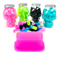 Колпачки силиконовые AVA SKULLDNA Big Magnum Silicone Ink Cup Purple (80 шт.)