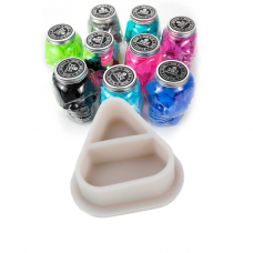 Колпачки силиконовые AVA SKULLDNA Triangle Silicone Ink Cup 2in1 Grey (80 шт.)