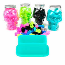 Колпачки силиконовые AVA SKULLDNA Big Magnum Silicone Ink Cup Turquoise (80 шт.)