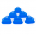 Колпачки силиконовые AVA SKULLDNA Triangle Silicone Ink Cup 2in1 Blue (80 шт.)