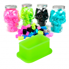 Колпачки силиконовые AVA SKULLDNA Big Magnum Silicone Ink Cup Green (80 шт.)