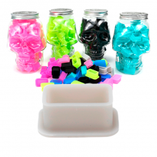 Колпачки силиконовые AVA SKULLDNA Big Magnum Silicone Ink Cup Grey (80 шт.)